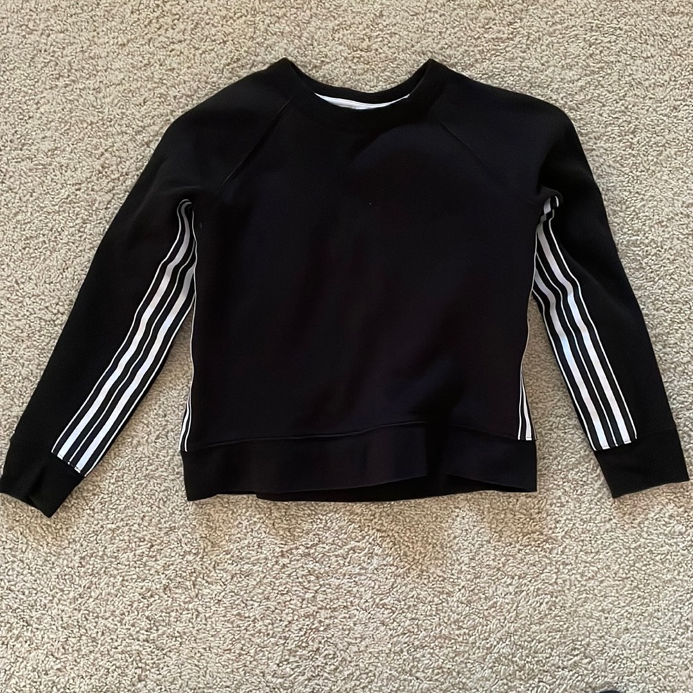 Athleta 24/7 Striped Crew Neck Sweatshirt Sz S